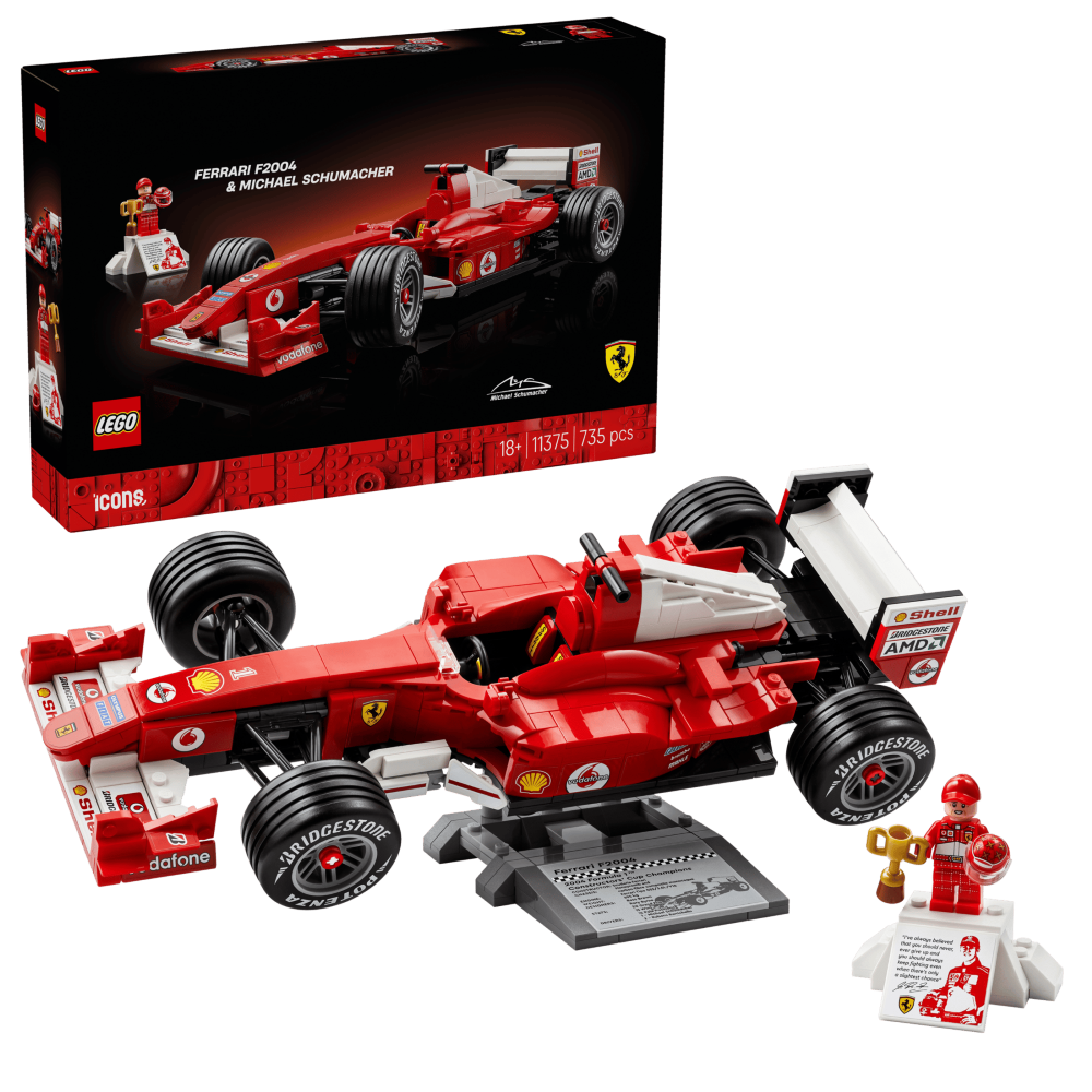 lego ferrari f2004 e michael schumacher
